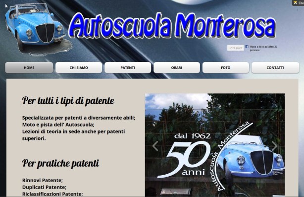 Sito dell'autoscuola Monterosa - Torino