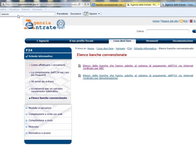 Elenco banche convenzionate con l'Agenzia delle Entrate