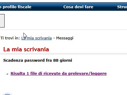 Presenza di ricevute da prelevare