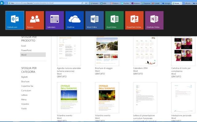 Menù in stile METRO