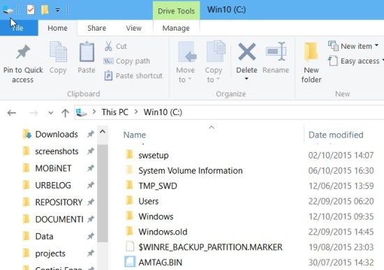 Windows.old -> only for backup 
