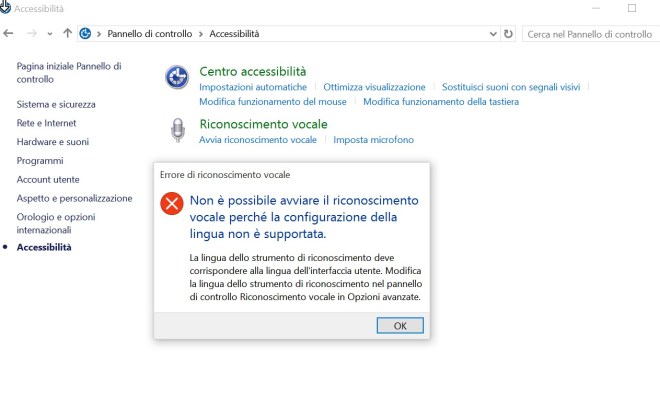 Voice recognition failed