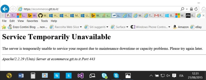 Server di ecommerce giù per problemi di 