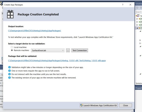After accepted on the target remote device the installation of the Kit, the button becomes enabled