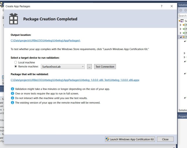 After accepted on the target remote device the installation of the Kit, the button becomes enabled