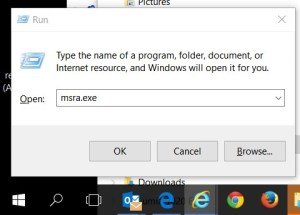 Run msra.exe, the Remote Assistance client