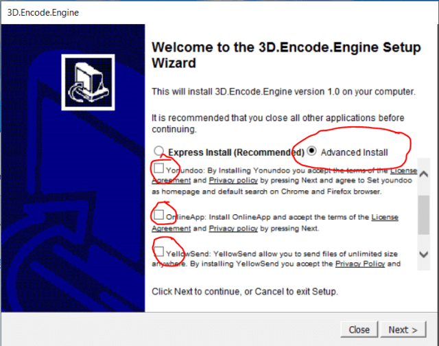 Decline to install all that proposed add-on SW
