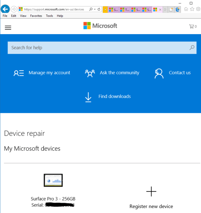 New device registration
