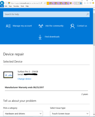 Check manufacturer warranty end
