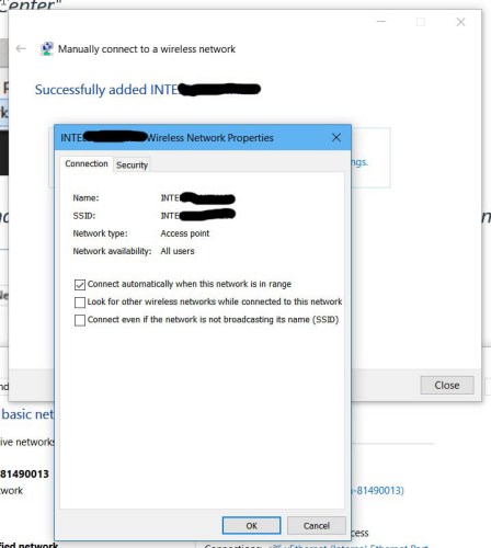 Manually connect to a wireless network (3)