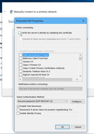 Manually connect to a wireless network (5)