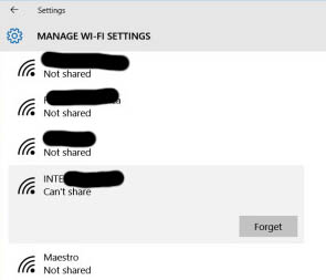 Let the PC forget the Wi-Fi network if already not properly configured