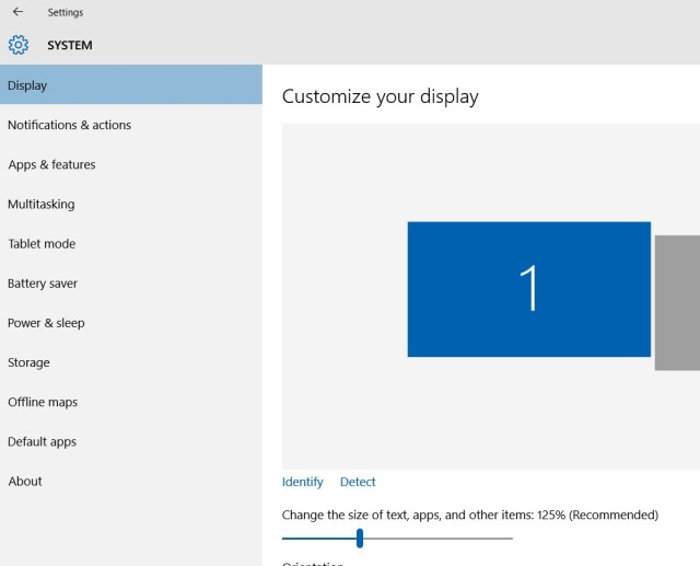 Set to 100% the Size of text ...