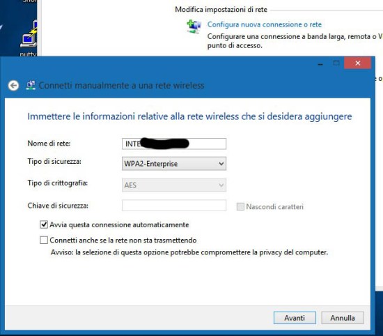 Manually connect to a wireless network (1)