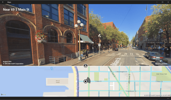 Maps: example of street view