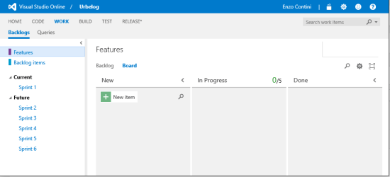 Team Project - Work (features, backlog items, sprints)
