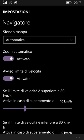Maps: setting options
