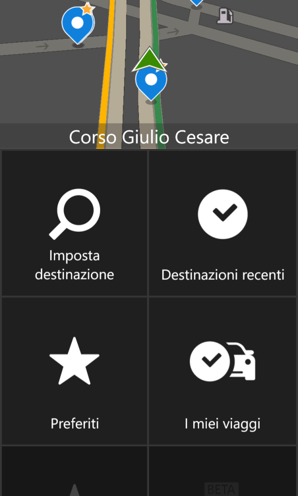 HERE: starting navigation
