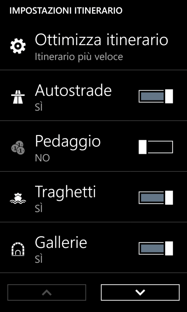 HERE: route preferences
