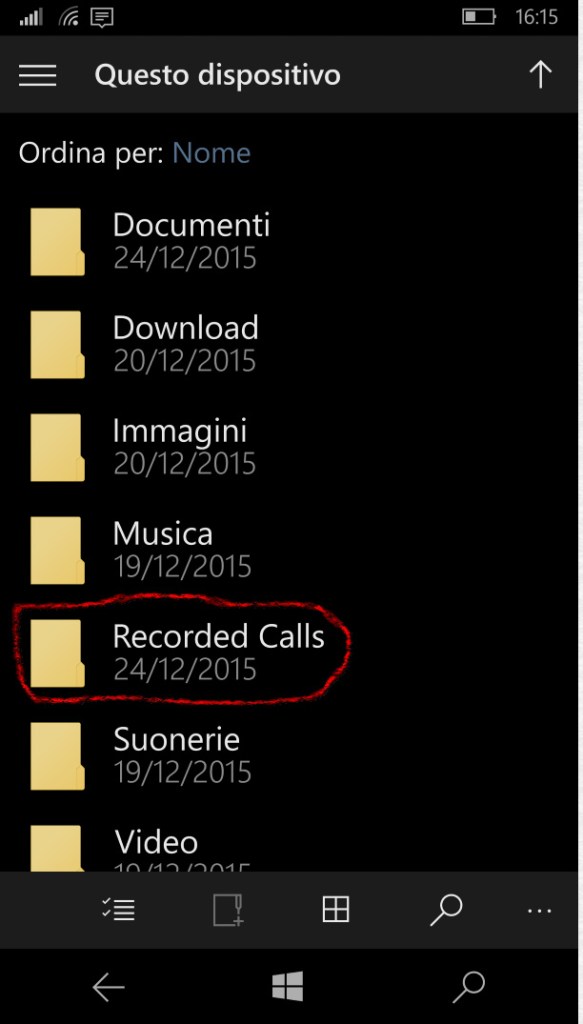File Explorer -> Recorded Calls