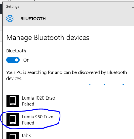 Bluetooth pairing to verify the new device name