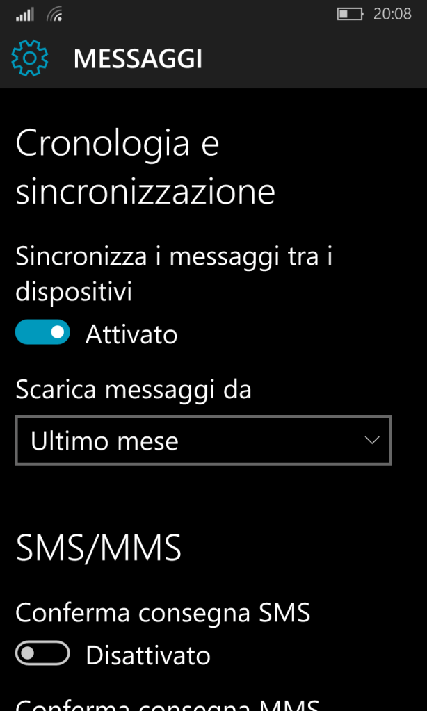 Settings -> System -> Messages