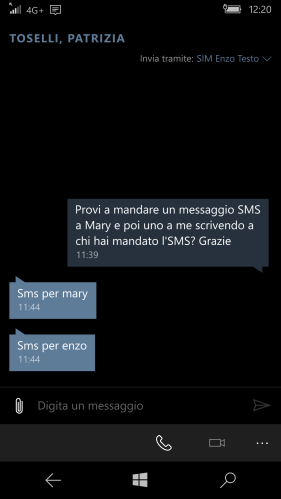 SMS for my wife and for me are received on both devices owned by me