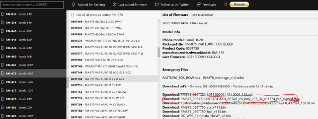 Download only the ffu file