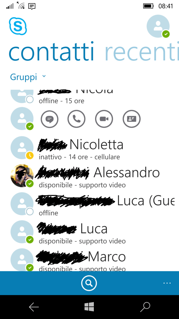 Skype for Business su smartphone