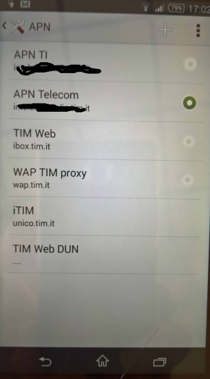 APN configuration in an Android device
