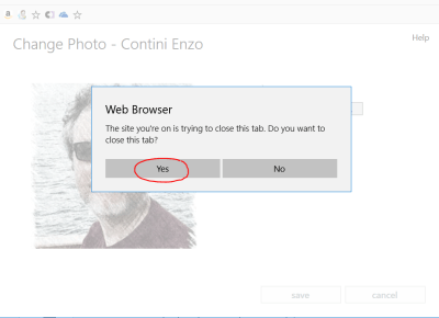 Allow the site to close the browser tab