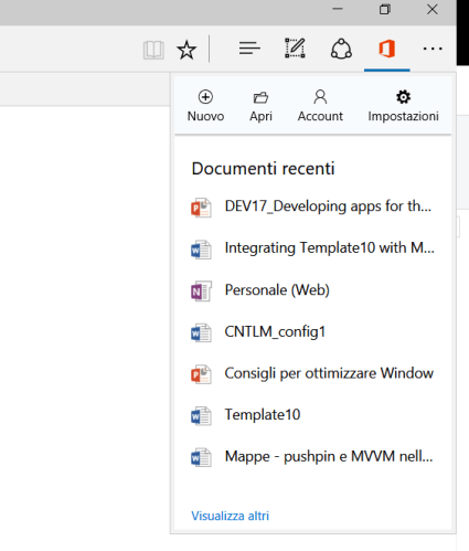 Shortcut to the more recent opened files