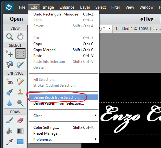 Define Brush From Selection
