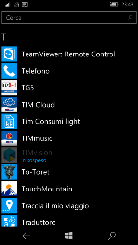 Phone (IT: Telefono) app