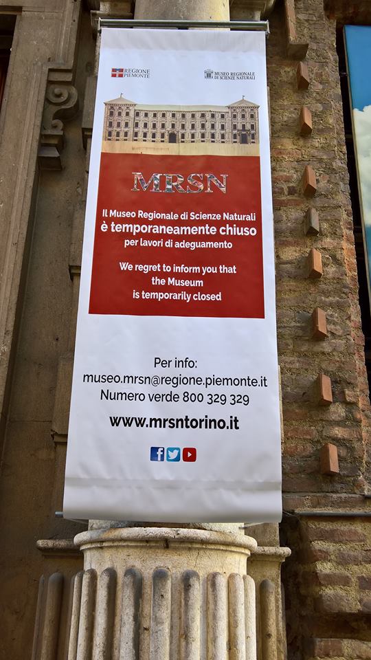 Rimane solo il cartellone di museo chiuso