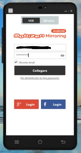 Login with the Mobizen account