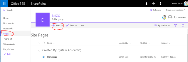 Add pages to the site