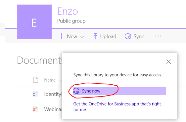 Start now the synchronization