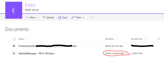 The changed file is suddenly saved and made available to every member ot the group
