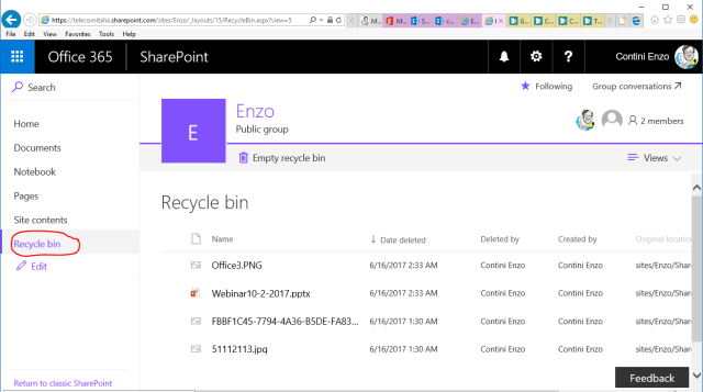 Recycle bin where all deleted files can be restored if the case (no matter where it was deleted from)