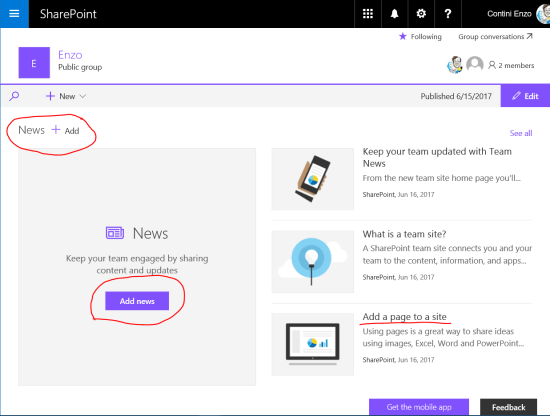 Add news to the site