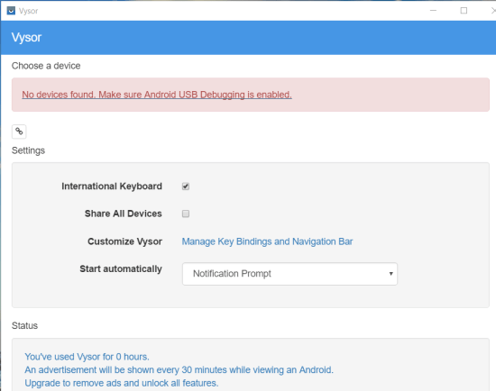 USB Debugging must be enabled from Developer Options