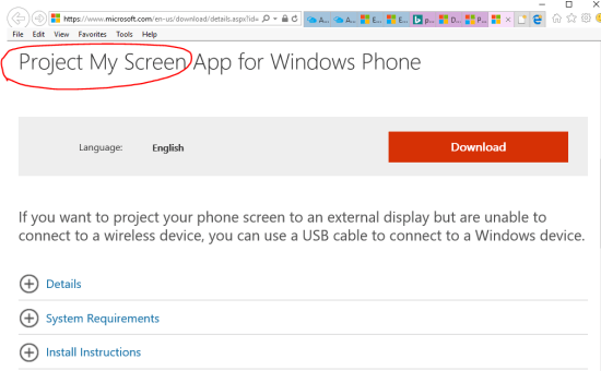 Project My Screen app