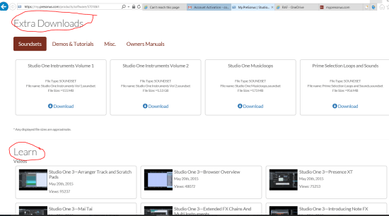 Extra downloads and tutorials
