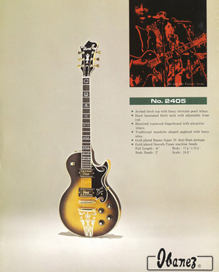The model 2405 as it appeared in mid-’70s Ibanez promo literature