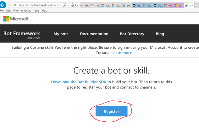 Click the Register button