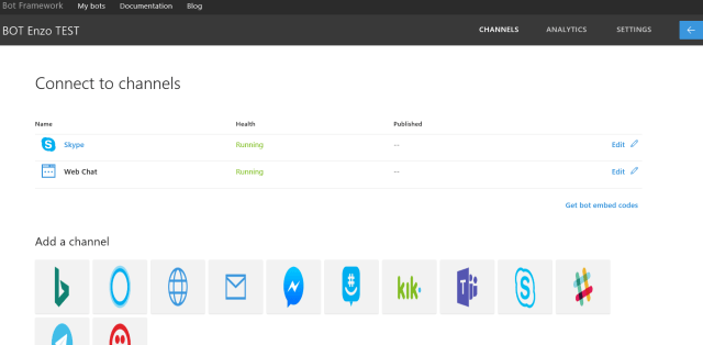 The bot is already associated to two channels but you can add more