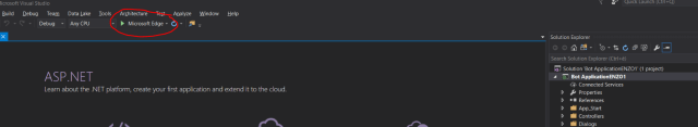 From VS, run the BOT in a browser (e.g. Edge)