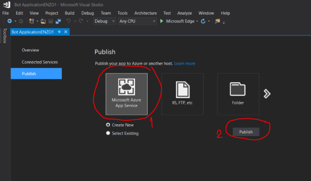 Build -> Publish projectName