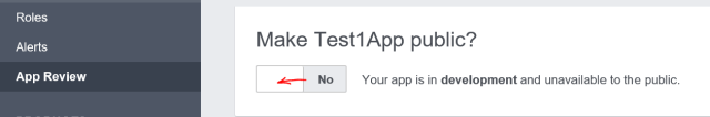 After the review is successful, in the App Dashboard under App Review, set the app to Public.
